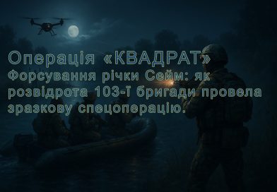 Унікальні кадри форсування річки Сейм під час операції «КВАДРАТ»: розвідрота 103-ї бригади ТрО знищує позиції ворога та бере частину окупантів у полон.