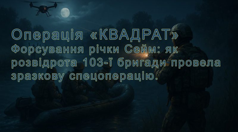 Унікальні кадри форсування річки Сейм під час операції «КВАДРАТ»: розвідрота 103-ї бригади ТрО знищує позиції ворога та бере частину окупантів у полон.